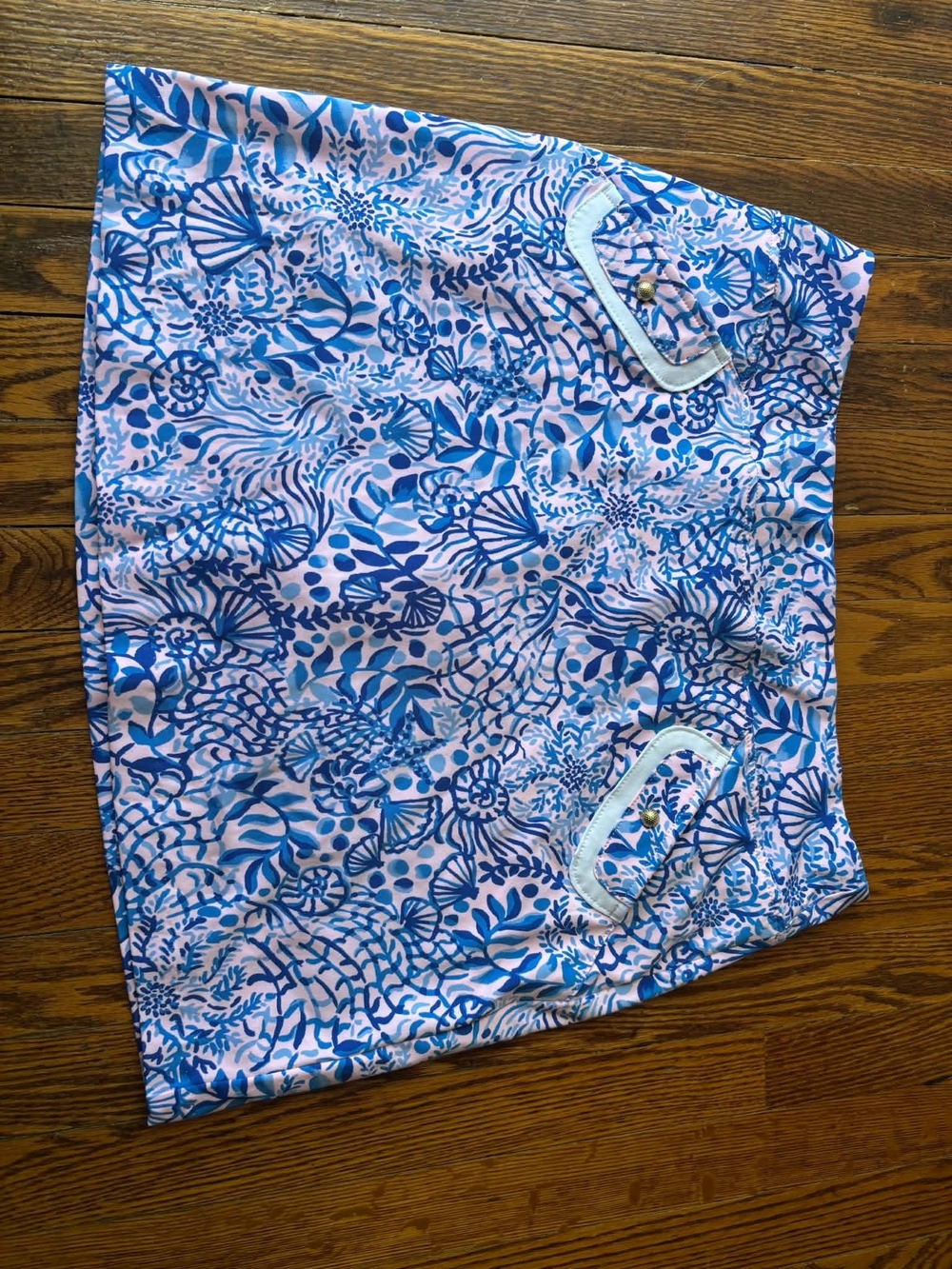 Lilly Pulitzer Light Blue Skort with Gold Logo